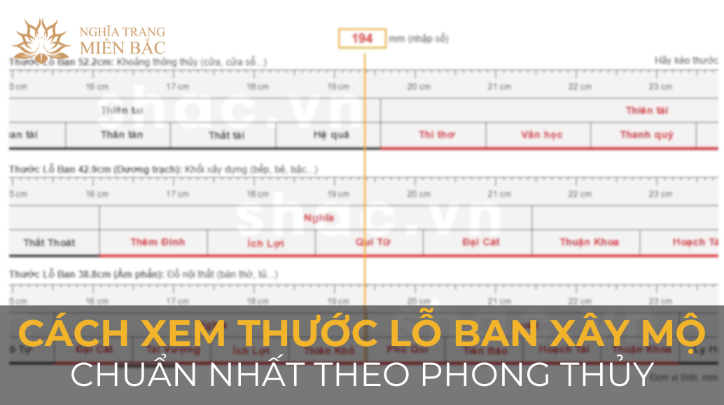 cách xem thước lỗ ban chuẩn nhất theo phong thủy